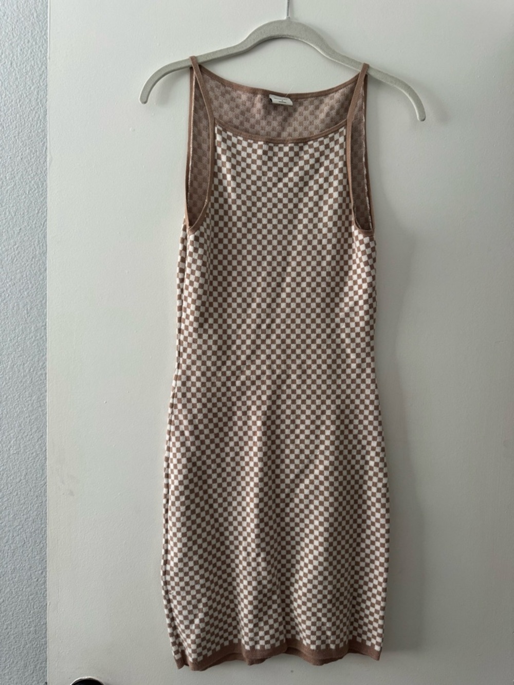 Abercrombie & Fitch Checkered Knit Tank Dress